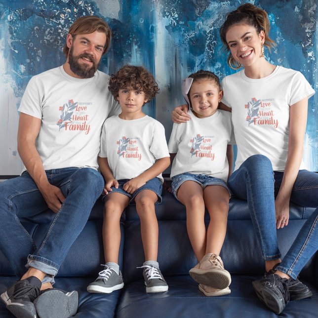 Familjens hjärta t shirt (love heart family)