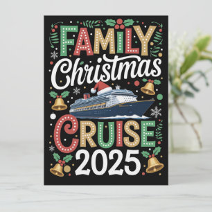 Familjens julkryssning 2025 Matchande Holiday Xmas Julkort