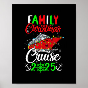 Familjens julkryssning 2025 Squad Xmas Rolig kryss Poster