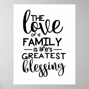 Familjens Kärlek är Lifes Underbarare välsignelse Poster