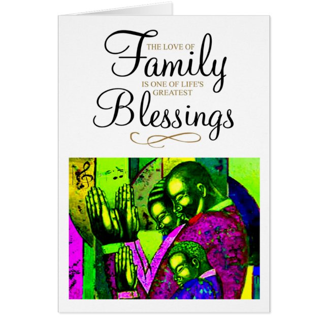 Familjens Kärlek Hälsningskort (Framsidan)