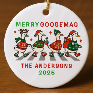 Familjens Monogram julgosse Julgransprydnad Keramik