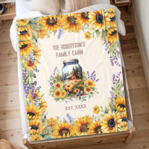 Familjens Namn Cabin Farmhouse Forest Sunblomma