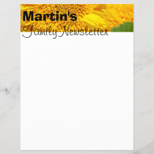 Familjens nyhetsbrev Omslagssida papper Solros Reklamblad