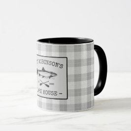 Familjens Sjö House Fish Oars Rustic White Play Mugg