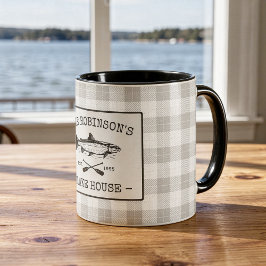 Familjens Sjö House Fish Oars Rustic White Play Mugg