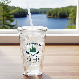 Familjens Sjö House Modern Rustic Boat Oar Gräs Tr Take Away Mugg