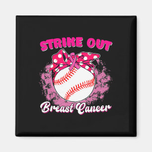 Familjens Strejka ut Breast Cancer Awareness Baseb Magnet