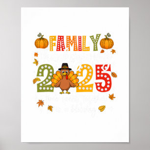 Familjens tackgivelse 2025 tackgivelse Crew Kalkon Poster