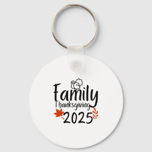 Familjens tacksägelsegrupp 2025 Matchande Tacksamm Nyckelring