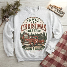 Familjens Vintage Julgransfarm T Shirt