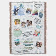 Familjens vinterminnen Collage – Snöflingor & Kaka