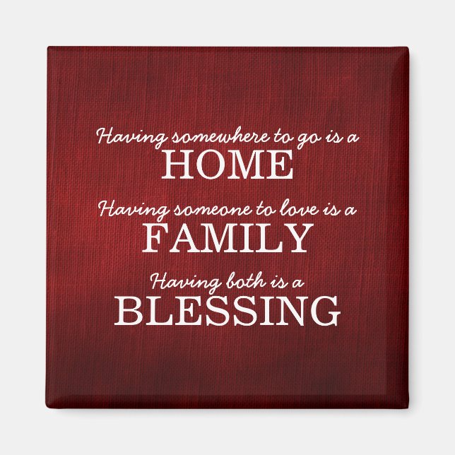 Familjeoffert för flyttbara typografier magnet (Framsidan)