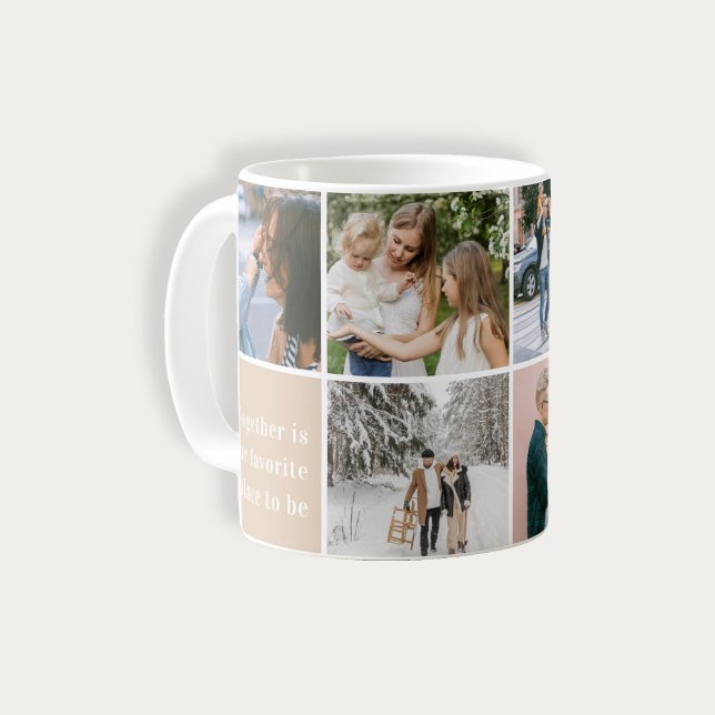 Familjeoffert tillsammans vår favoritfotokollage kaffemugg (Skapare uppladdad)