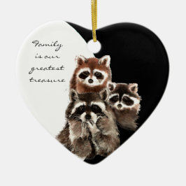 Familjeoffertdatum Vattenfärgsrackoondjur Julgransprydnad Keramik