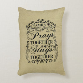 Familjepaket stannar ihop och bibeltal. prydnadskudde