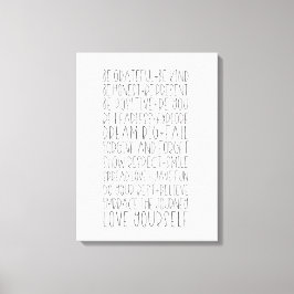 Familjepåminnelser - signatur canvastryck