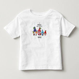 Familjepersonlig småbarnsfamilj Tomte flicka baby T Shirt