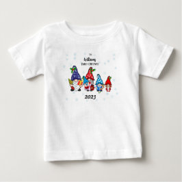 Familjepersonliga babys familjegnomer pojke baby t shirt