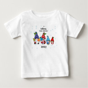 Familjepersonliga babys familjegnomer pojke baby t shirt