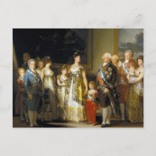 Familjeporträtt av kung Charles IVJose de Goya Vykort