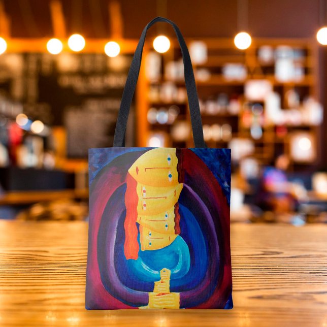 Familjeporträtt Modern målning konst Tygkasse (Skapare uppladdad)