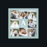 Familjepresent för bröllop i multifotomonogram canvastryck<br><div class="desc">Multifoto-monogram bröllop-familjegåva. Ideal bröllop,  nytt hem,  årsdag,  födelsedag eller julklapp. Ett roligt sätt att visa alla dina vackra foton.</div>