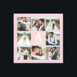 Familjepresent för bröllop i multifotomonogram canvastryck<br><div class="desc">Multifoto-monogram bröllop-familjegåva. Ideal bröllop,  nytt hem,  årsdag,  födelsedag eller julklapp. Ett roligt sätt att visa alla dina vackra foton.</div>