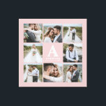 Familjepresent för bröllop i multifotomonogram canvastryck<br><div class="desc">Multifoto-monogram bröllop-familjegåva. Ideal bröllop,  nytt hem,  årsdag,  födelsedag eller julklapp. Ett roligt sätt att visa alla dina vackra foton.</div>