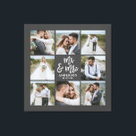 Familjepresent för bröllop i multifotomonogram canvastryck<br><div class="desc">Multifoto-monogram bröllop-familjegåva. Ideal bröllop,  nytt hem,  årsdag,  födelsedag eller julklapp. Ett roligt sätt att visa alla dina vackra foton.</div>