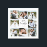 Familjepresent för bröllop i multifotomonogram canvastryck<br><div class="desc">Multifoto-monogram bröllop-familjegåva. Ideal bröllop,  nytt hem,  årsdag,  födelsedag eller julklapp. Ett roligt sätt att visa alla dina vackra foton.</div>