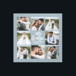Familjepresent för bröllop i multifotomonogram canvastryck<br><div class="desc">Multifoto-monogram bröllop-familjegåva. Ideal bröllop,  nytt hem,  årsdag,  födelsedag eller julklapp. Ett roligt sätt att visa alla dina vackra foton.</div>