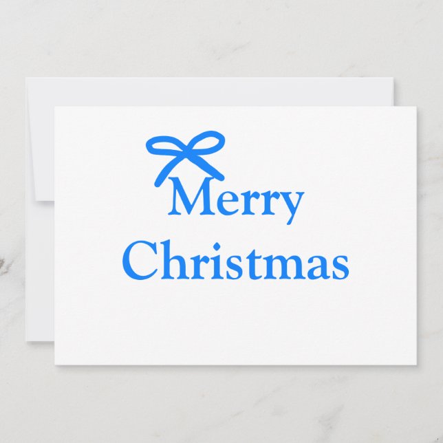 Familjepresenter från Blå båge god jul, enkla mode Inbjudningar (Framsida)