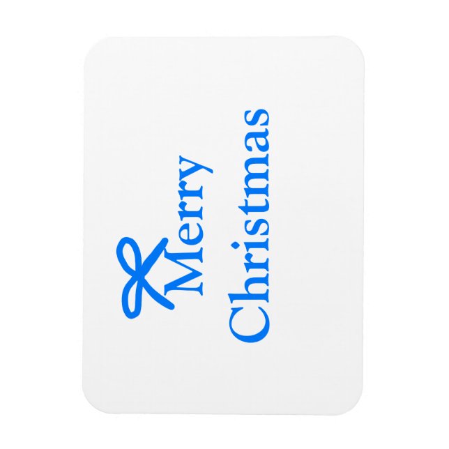 Familjepresenter från Blå båge god jul, enkla mode Magnet (Vertikal)