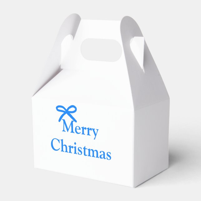 Familjepresenter från Blå båge god jul, enkla mode Presentaskar (Framsidan Sidan)