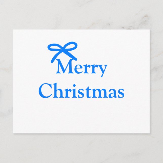 Familjepresenter från Blå båge god jul, enkla mode Vykort (Framsida)