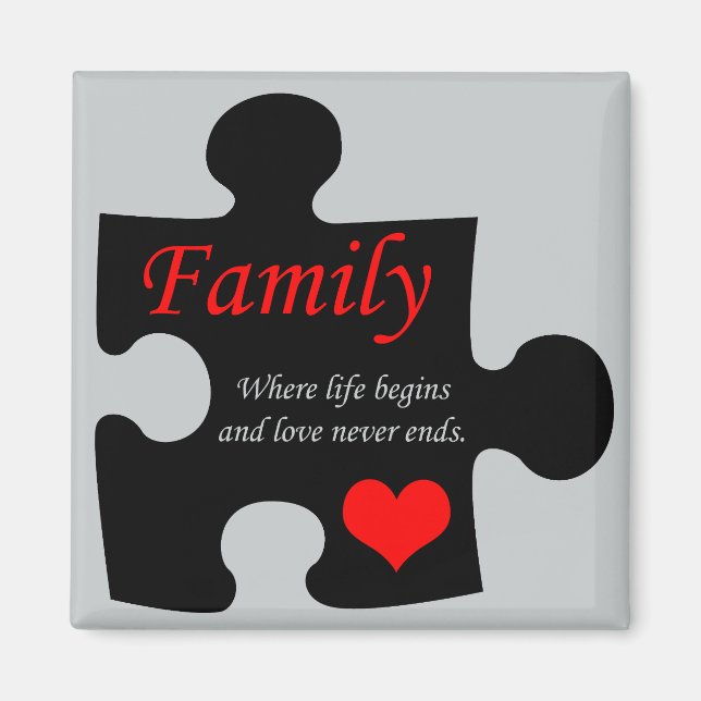 Familjepussel Magnet (Framsidan)