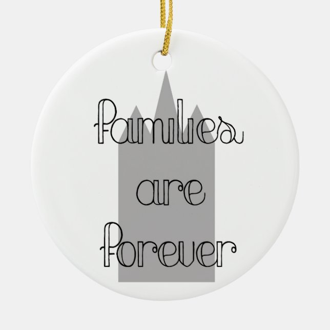 familjer är för evigt mormon lds tempel julgransprydnad keramik (Framsidan)