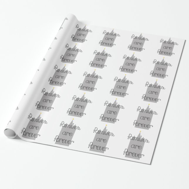 familjer är för evigt mormon lds tempel presentpapper (Utrullad)