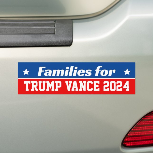 Familjer för Trump Vance 2024 Bildekal (På Bil)