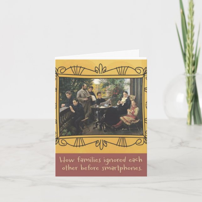 FAMILJER INNAN SMARTPHONER BIRTIDKORT KORT (Framsida)