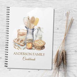 Familjerecept för köksburk anteckningsbok