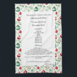 Familjerecept Heirloom Text - julprydnad Kökshandduk<br><div class="desc">Behåll familjens tehandduk.  morbror Jim's chili recept eller underbara moster Aggie's all time favorit thanksgiving casserole skål. Elegant och enkel malldesign kan enkelt justeras för att  dina familjerecept som mors dag,  födelsedagsgåvor eller julklappar. Anpassningsbar namn med initialer. Färg kan ändras. Underbar för familjegåvor eller för nygifta.</div>