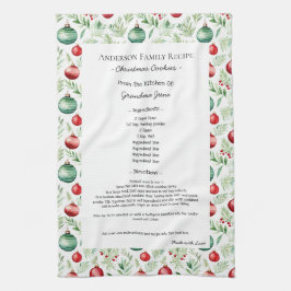 Familjerecept Heirloom Text - julprydnad Kökshandduk
