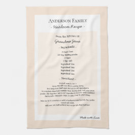 Familjerecept Keepsaké Heirloom Text Kökshandduk