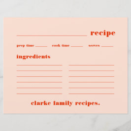 Familjerecept Retro-Rosa och Röda mottagarkort