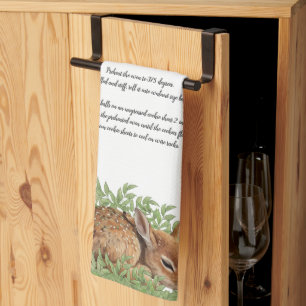 Familjerecipe Baby Kära Faun i Greenery Tea Kökshandduk