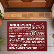 Familjeregler Personligt Namn Positiv Maroon
