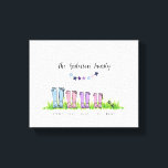 Familjeregnstöt, snygg, rolig presentdekaler canvastryck<br><div class="desc">Familjeregnstöten,  elegant av Wellington- med söt,  rolig personlig. Ideal fars dag,  Mors dag,  årsdag,  nytt hem,  födelsedag för julklapp. Pappa,  Mamma,  dotter och husdjur. Andra tillgängliga kombinationer.</div>