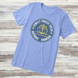 Familjerelaterad kryssning för Vuxen och barn Namn T Shirt